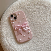 Pearl Bow Chain iPhone Case